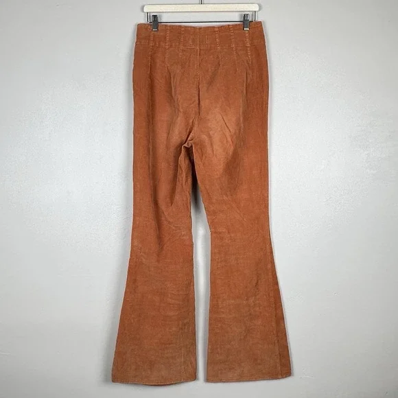 We The Free People Jayde Cord Jeans Women 31 Flare High Rise Corduroy Bellbottom - Picture 2 of 12